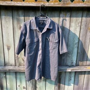 Harley-Davidson Men’s XL Button-Up Shirt Gray Workwear Biker Garage Style